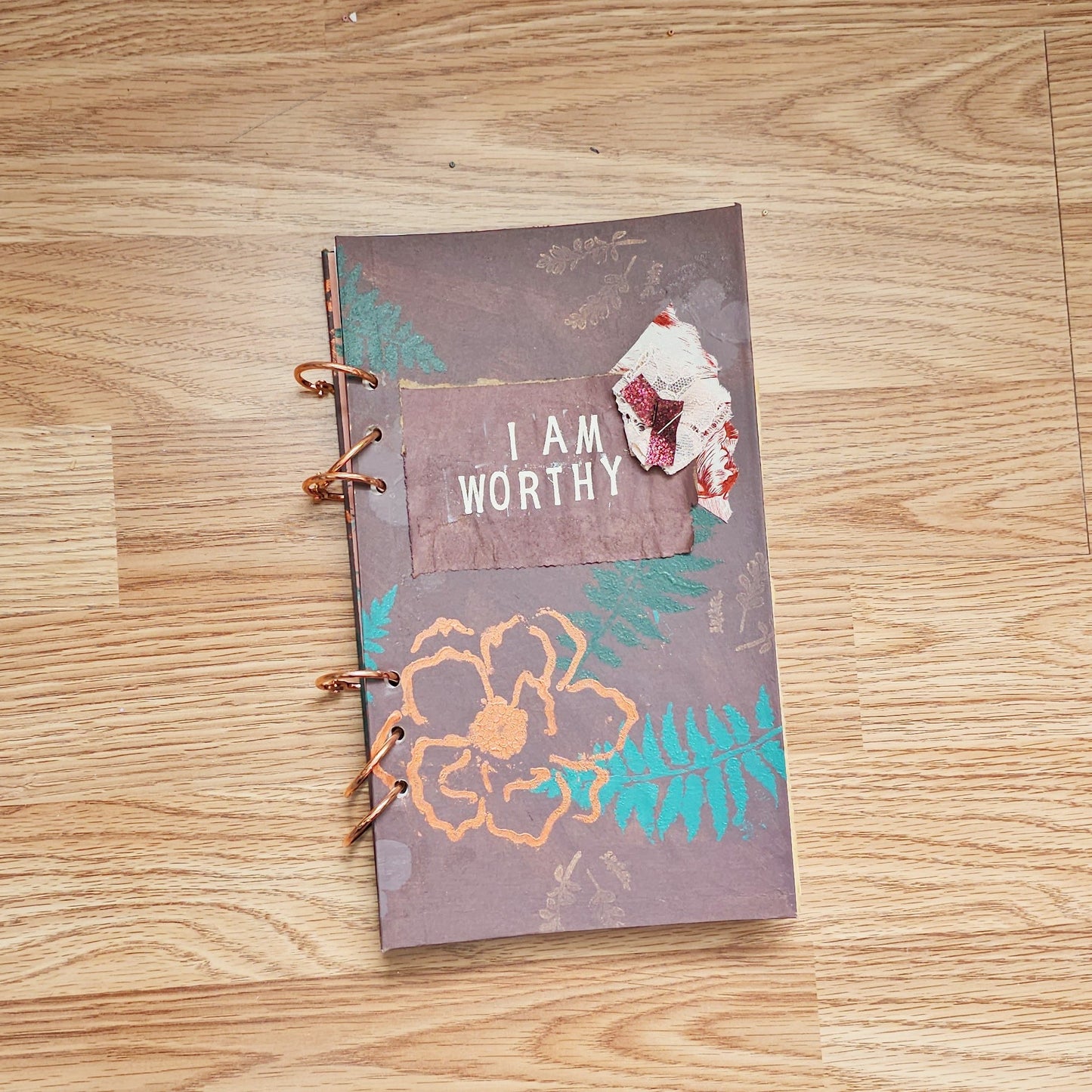 I Am Worthy Creative bible study Handmade Journal Kit with Ephemera