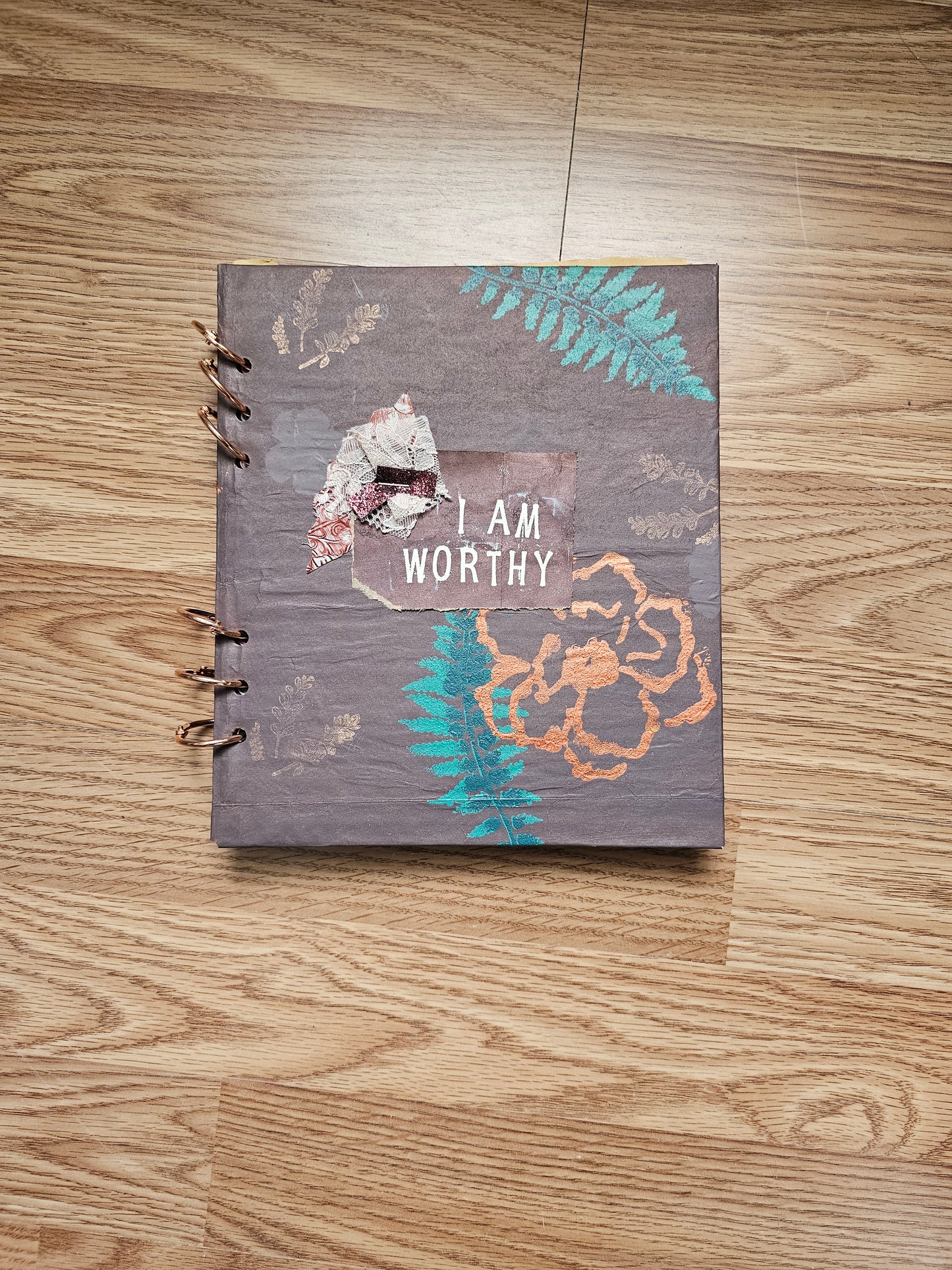 I Am Worthy Creative bible study Handmade Journal Kit with Ephemera