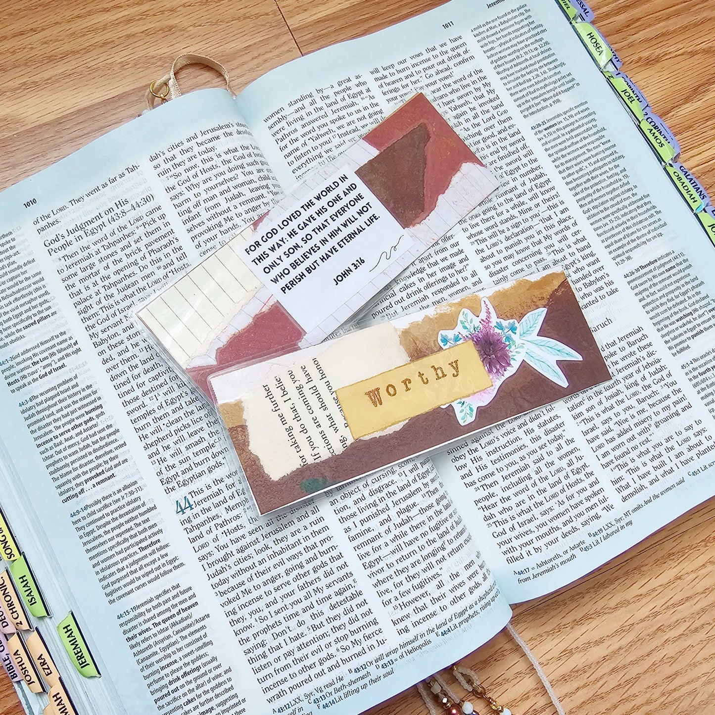 I Am Worthy Bookmark Handmade OOAK