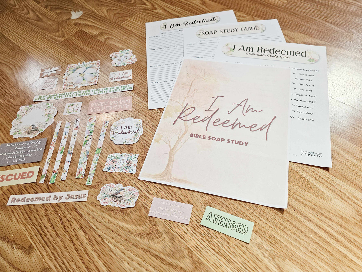 I Am Redeemed SOAP Bible Study pack for Christian Women