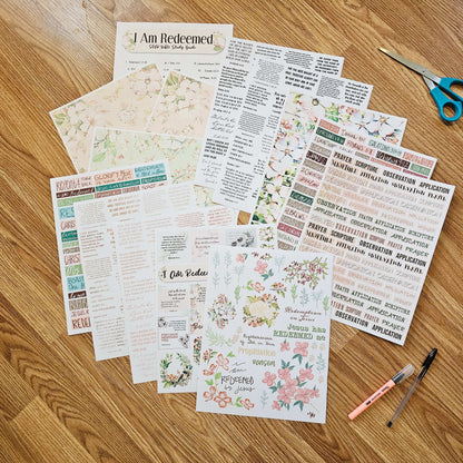 I Am Redeemed Bible Journaling Sticker set