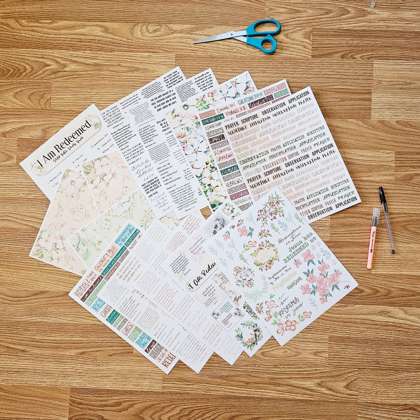 I Am Redeemed Bible Journaling Sticker set