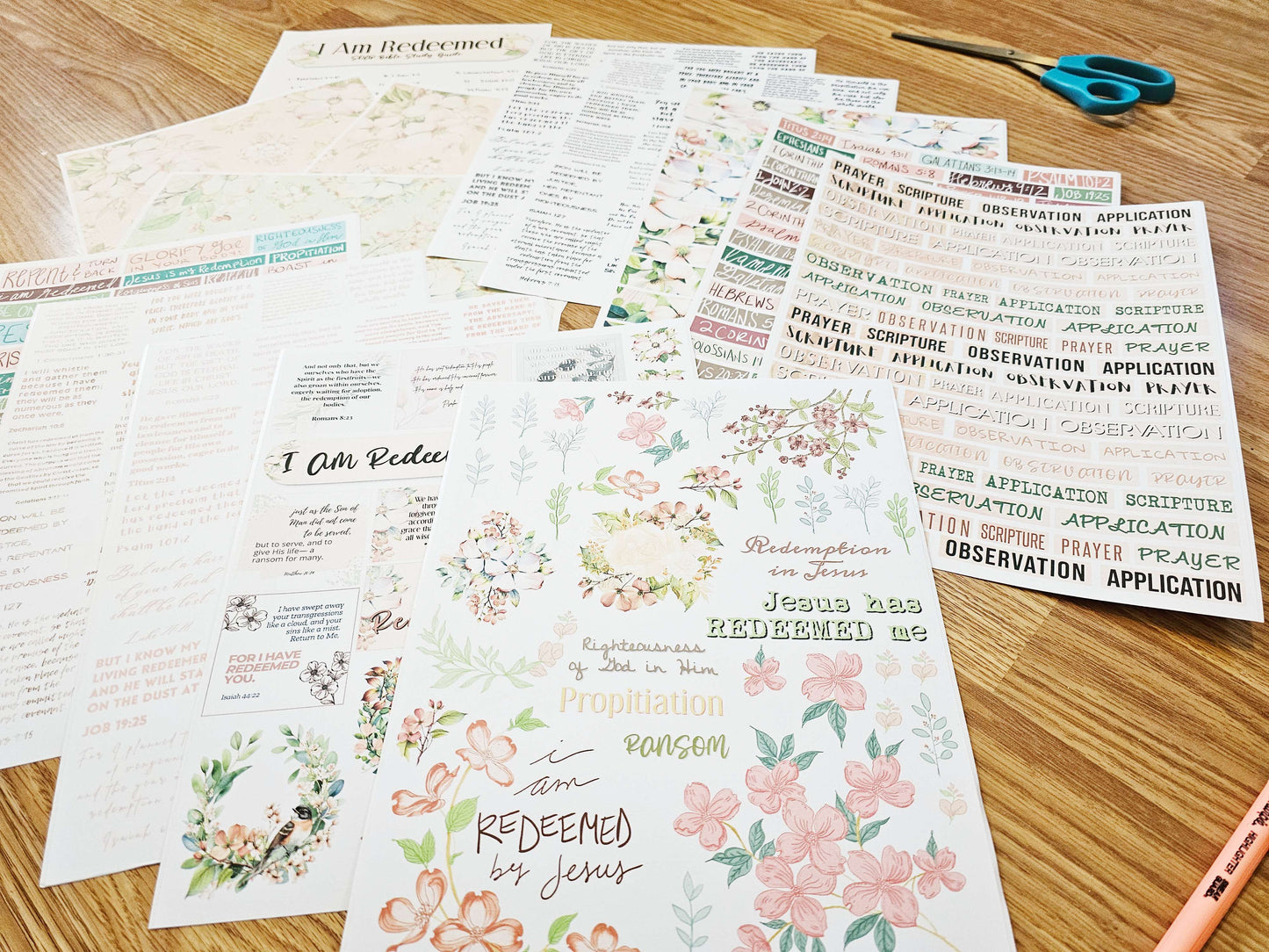 I Am Redeemed Bible Journaling Sticker set