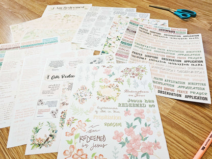 I Am Redeemed Bible Journaling Sticker set