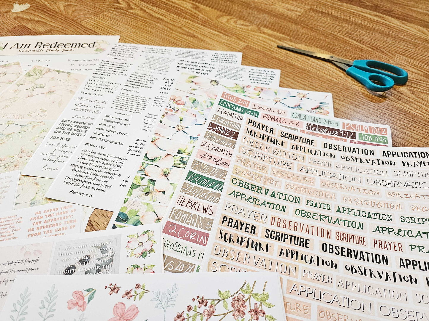 I Am Redeemed Bible Journaling Sticker set