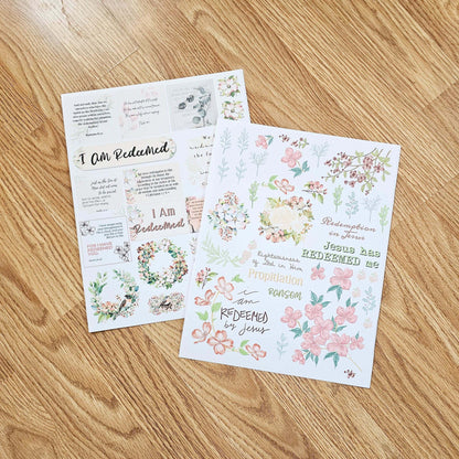 I Am Redeemed Bible Journaling Sticker set