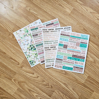 I Am Redeemed Bible Journaling Sticker set