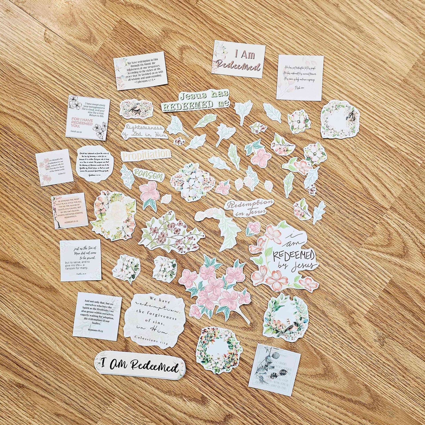 I Am Redeemed Bible Journaling Sticker set