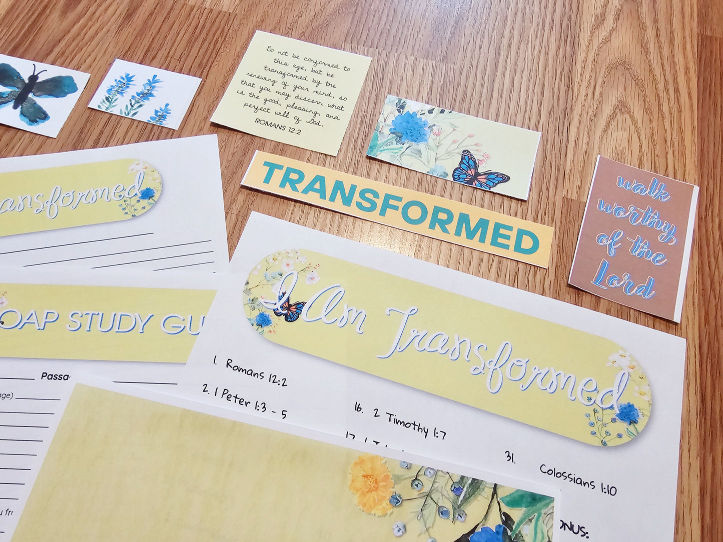 I Am Transformed SOAP Bible Study pack for Christian Women