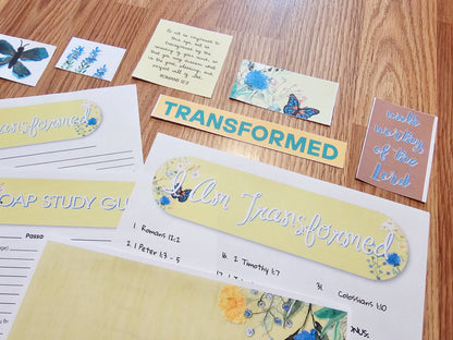 I Am Transformed SOAP Bible Study pack for Christian Women
