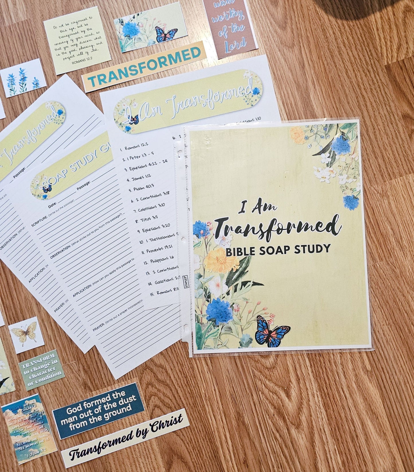 I Am Transformed SOAP Bible Study pack for Christian Women