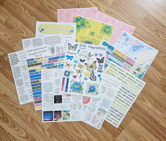 I Am Transformed Bible Journaling Sticker set