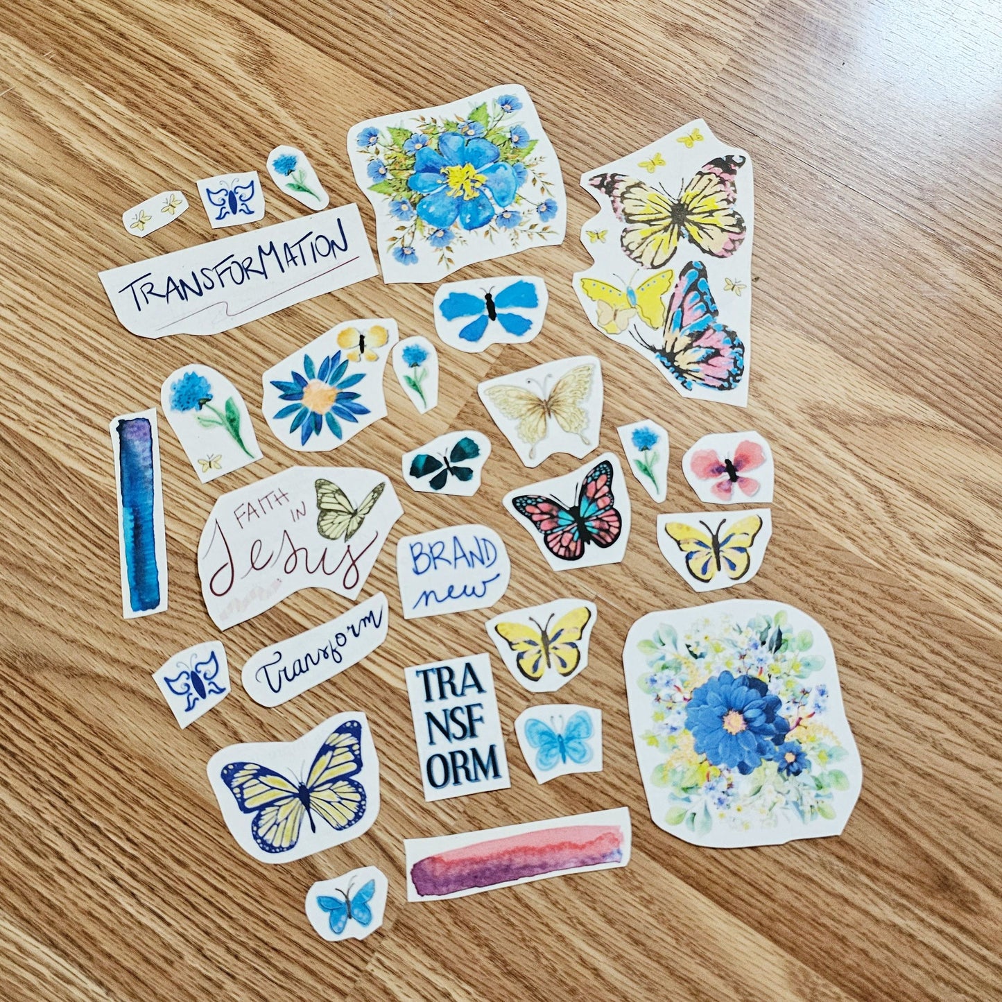 I Am Transformed Bible Journaling Sticker set