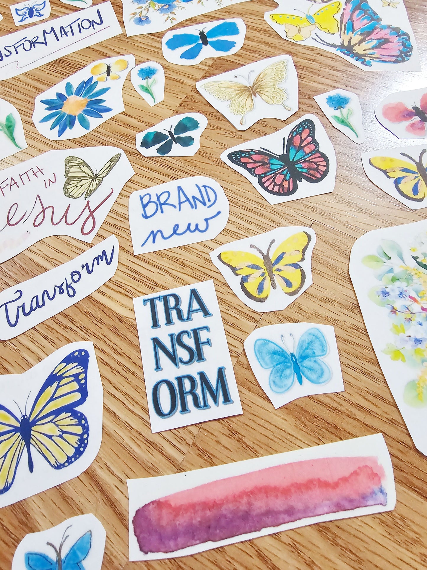 I Am Transformed Bible Journaling Sticker set