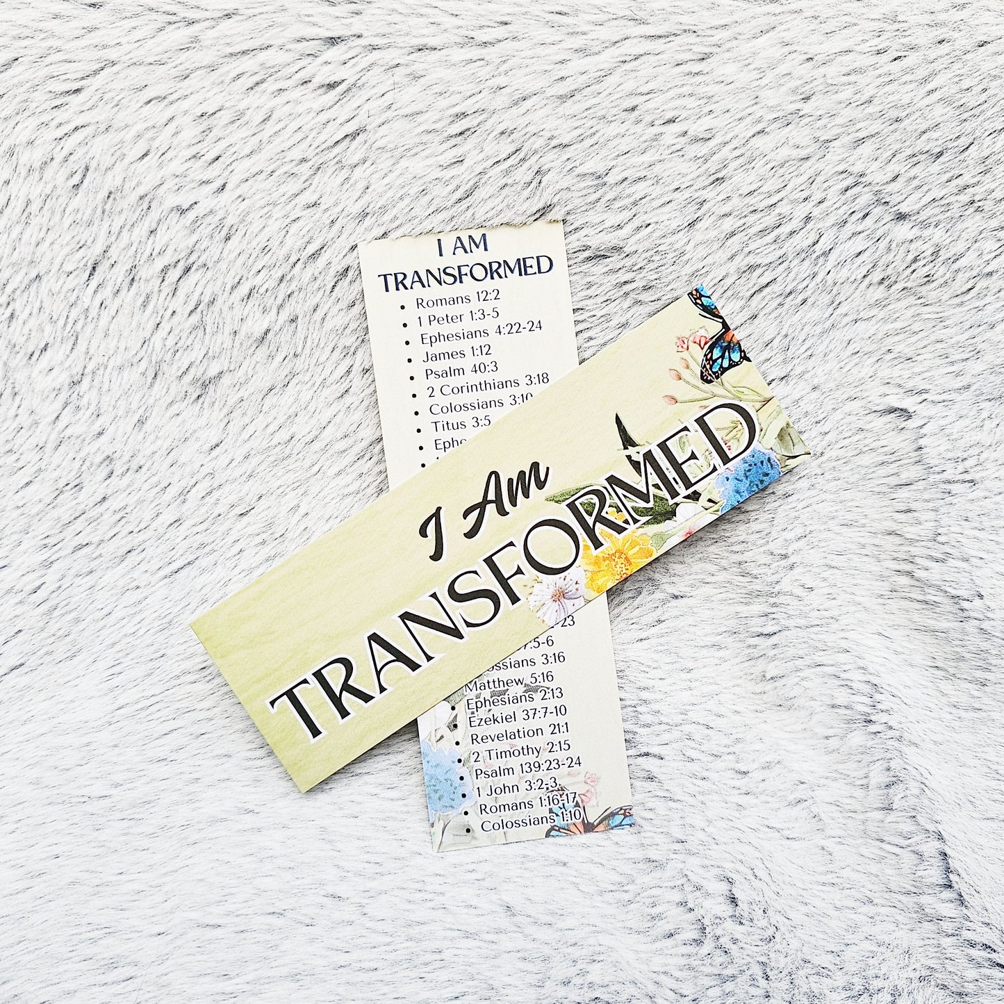 I Am Transformed Bookmark for bible study