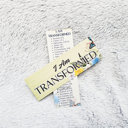 I Am Transformed Bookmark for bible study