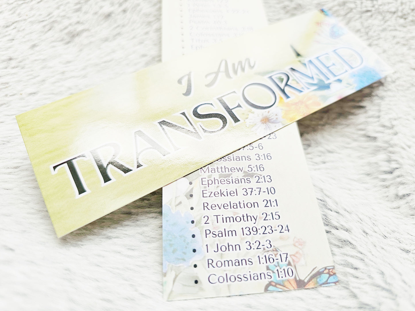 I Am Transformed Bookmark for bible study