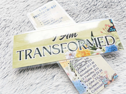 I Am Transformed Bookmark for bible study