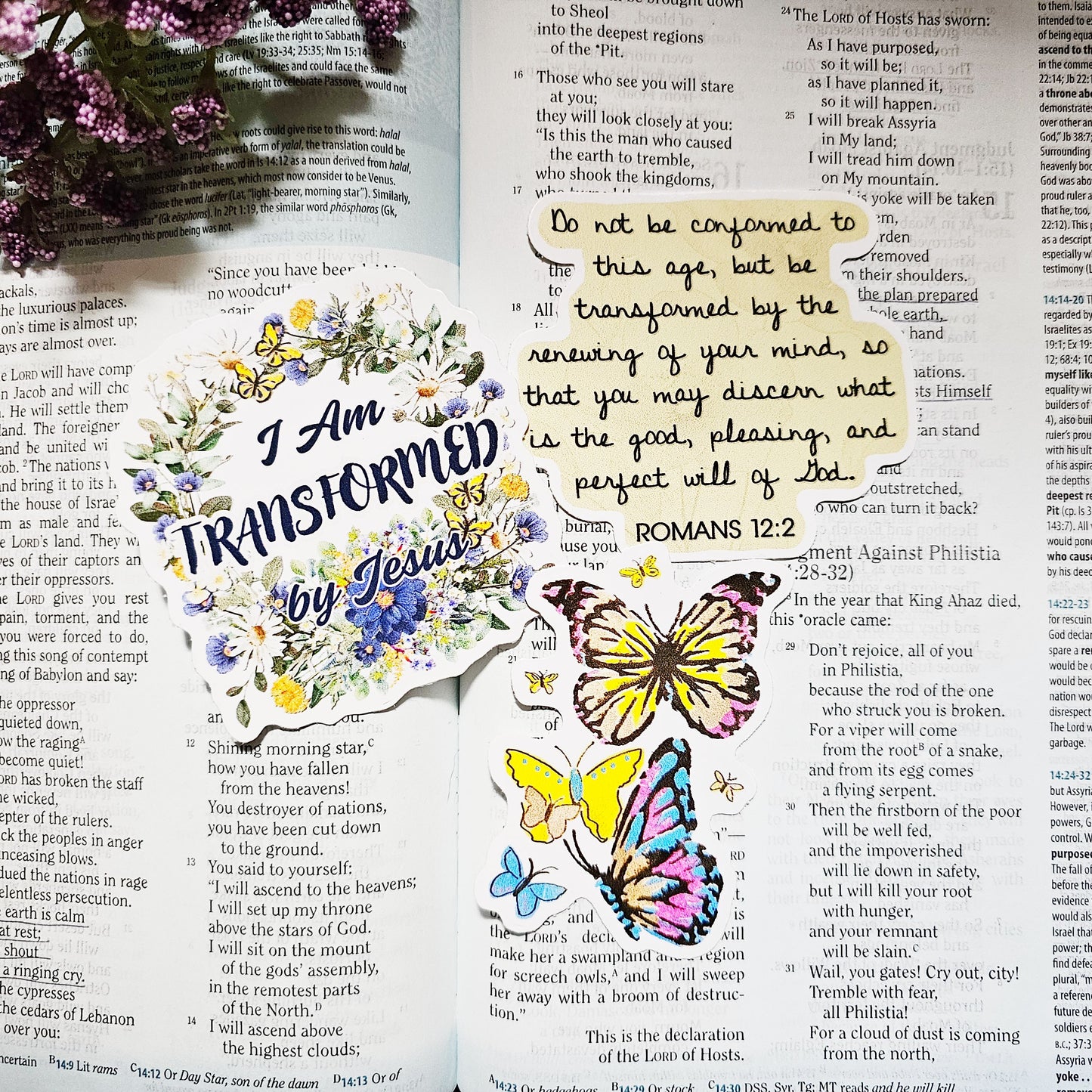 I Am Transformed Vinyl Sticker Decal 3-Pack