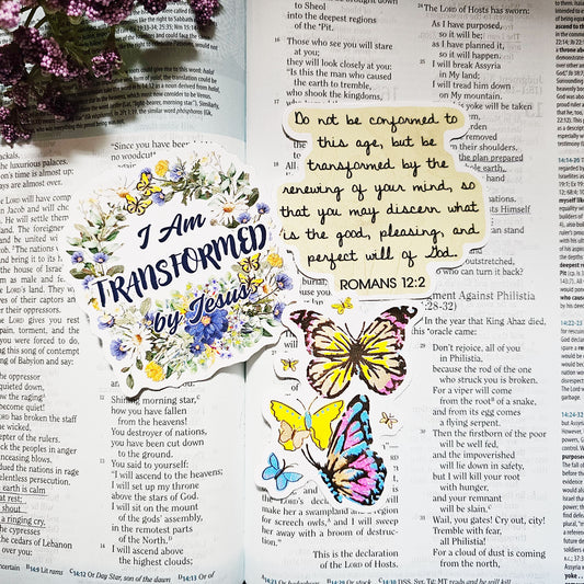 I Am Transformed Vinyl Sticker Decal 3-Pack