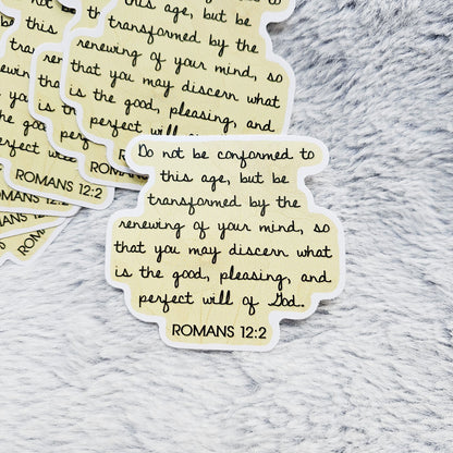 I Am Transformed Vinyl Sticker Decal 3-Pack