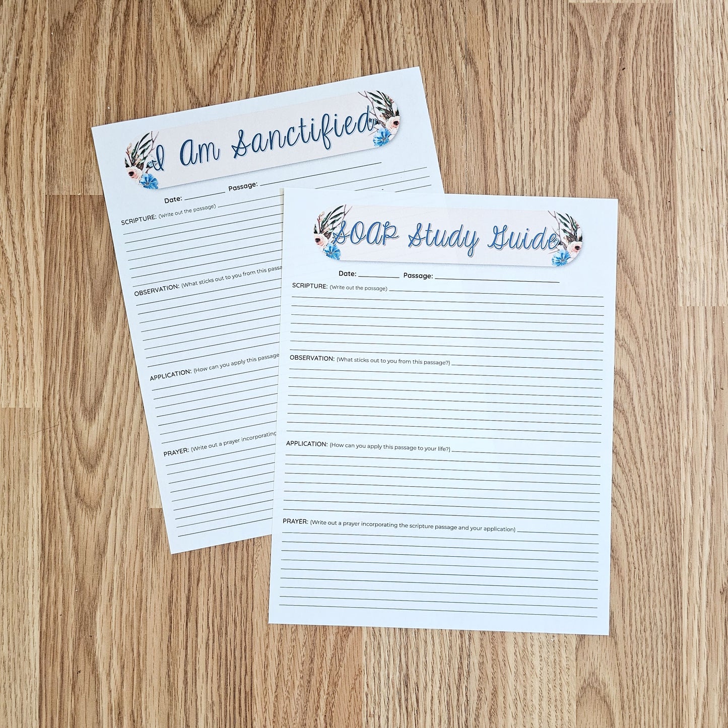 I Am Sanctified SOAP Bible Study pack for Christian Women