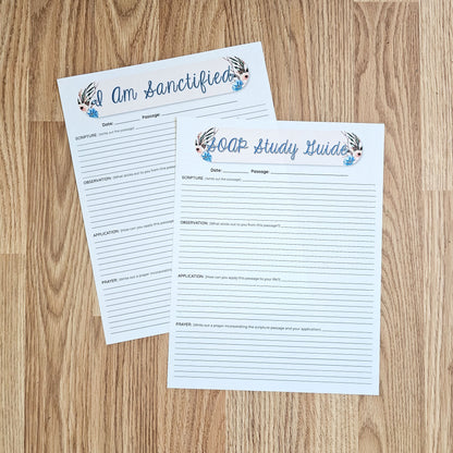 I Am Sanctified SOAP Bible Study pack for Christian Women