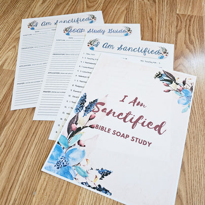 I Am Sanctified SOAP Bible Study pack for Christian Women