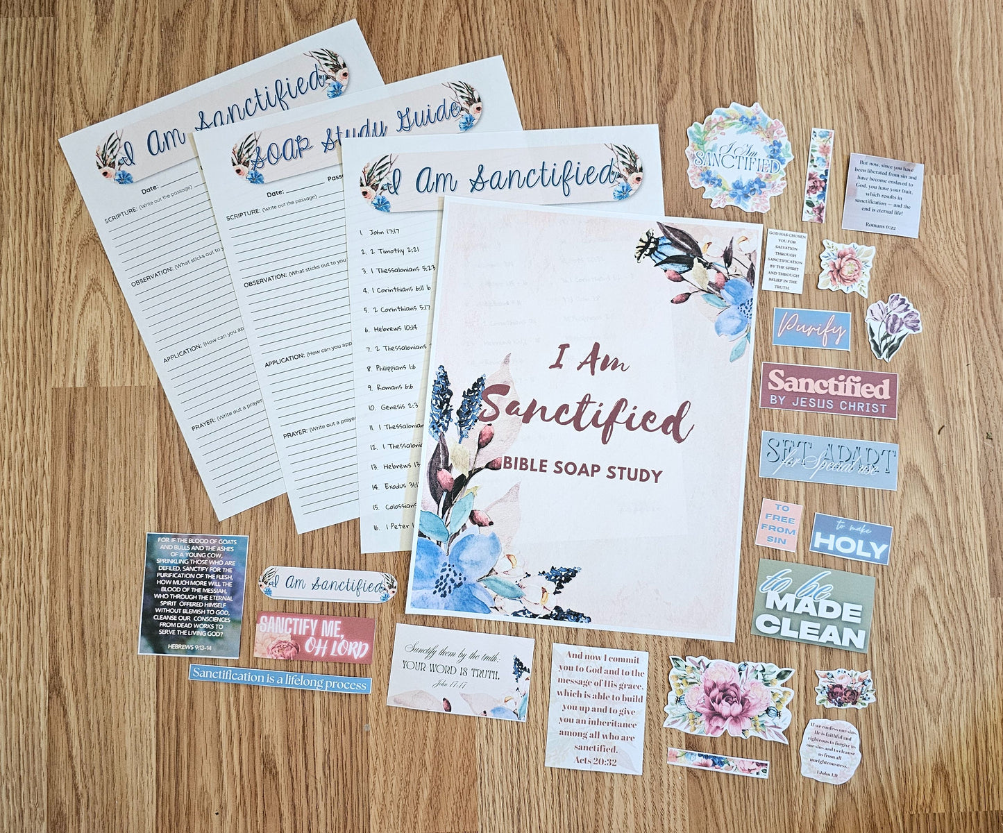 I Am Sanctified SOAP Bible Study pack for Christian Women