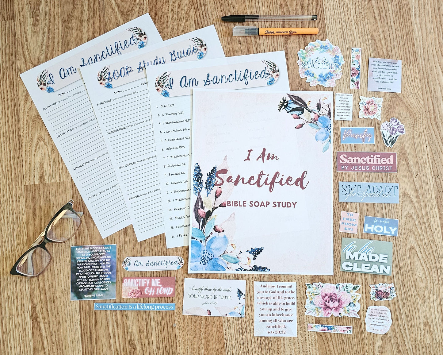 I Am Sanctified SOAP Bible Study pack for Christian Women