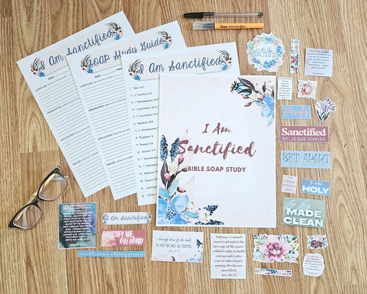 I Am Sanctified SOAP Bible Study pack for Christian Women