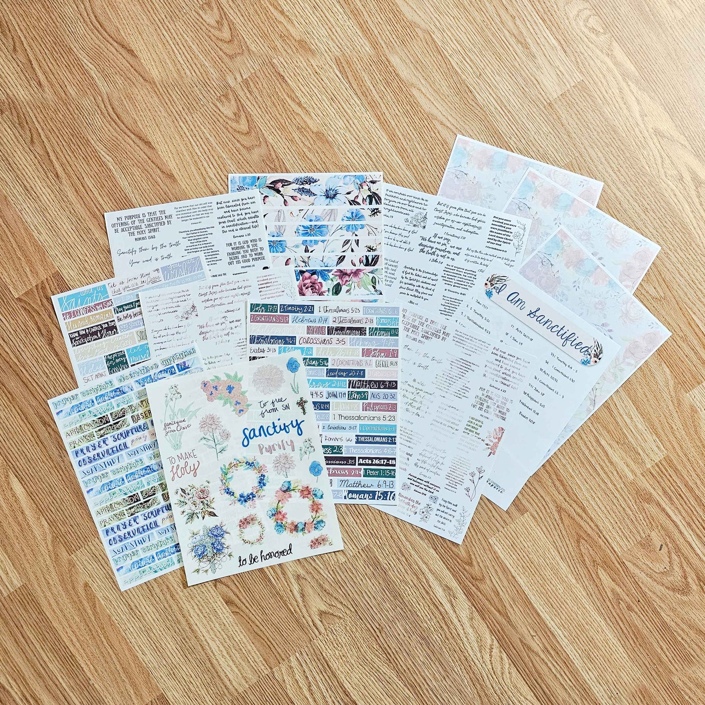 I Am Sanctified Bible Journaling Sticker set