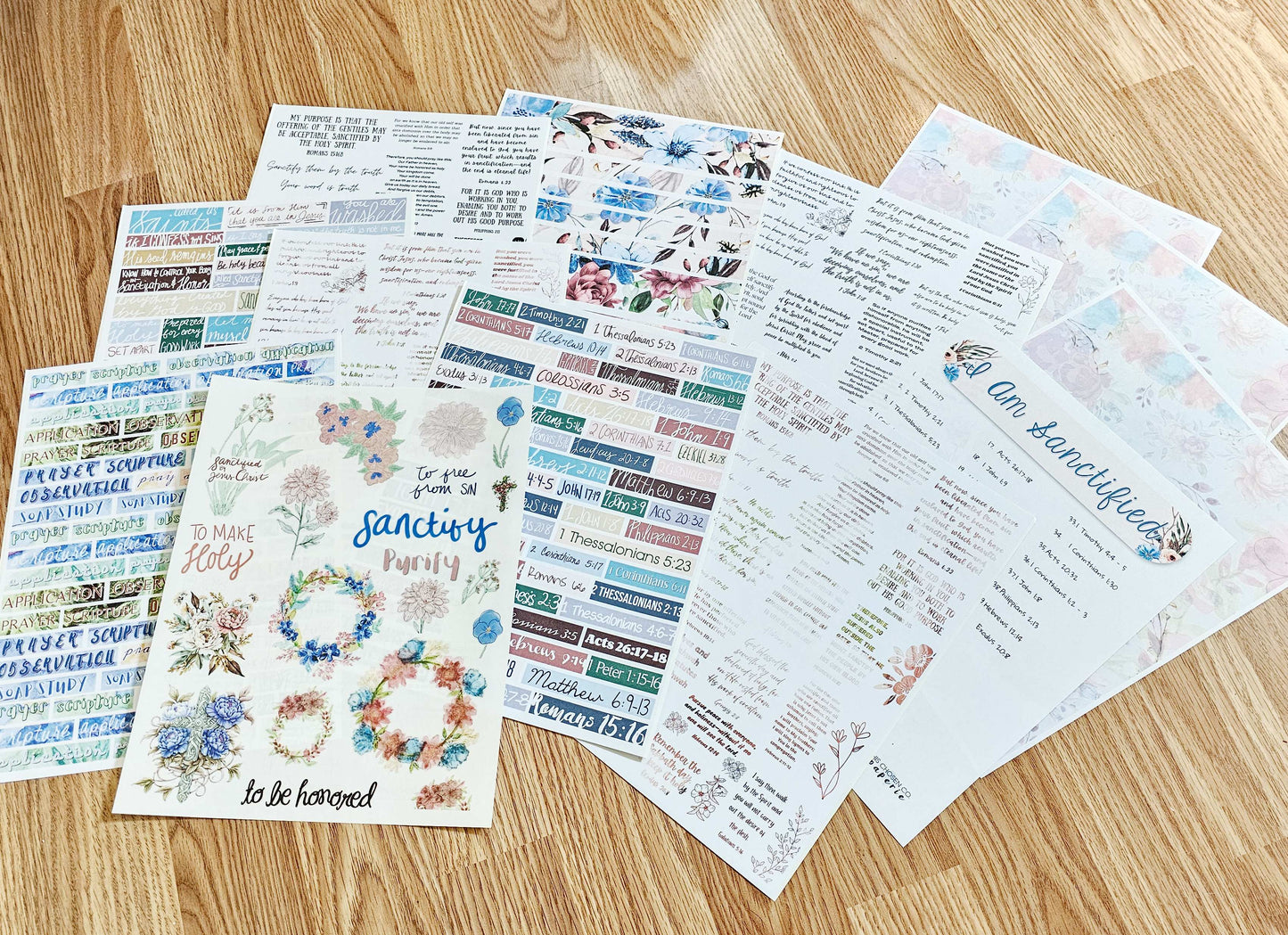 I Am Sanctified Bible Journaling Sticker set