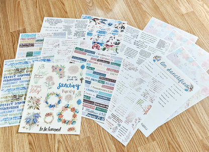 I Am Sanctified Bible Journaling Sticker set