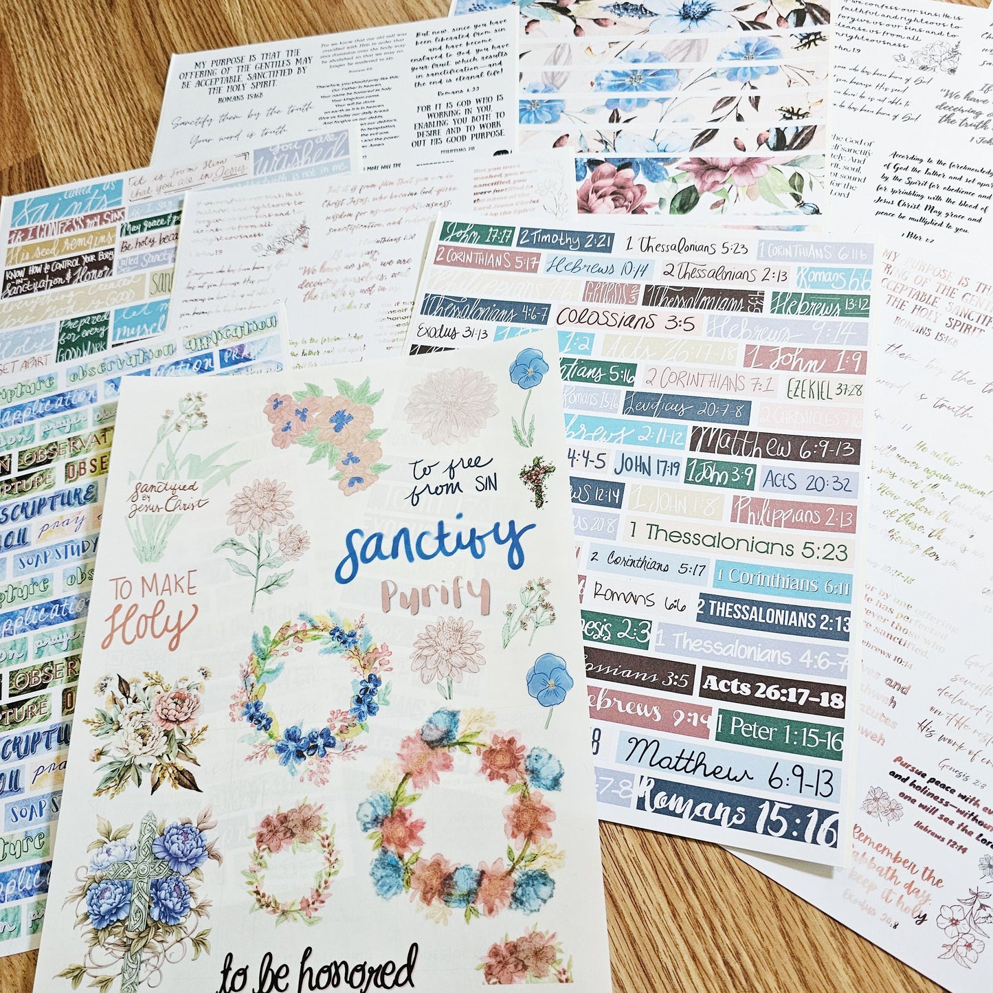 I Am Sanctified Bible Journaling Sticker set
