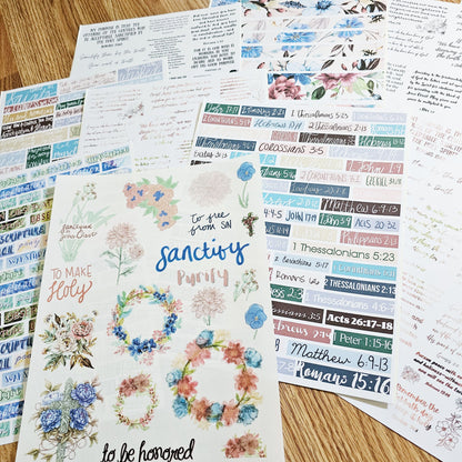 I Am Sanctified Bible Journaling Sticker set
