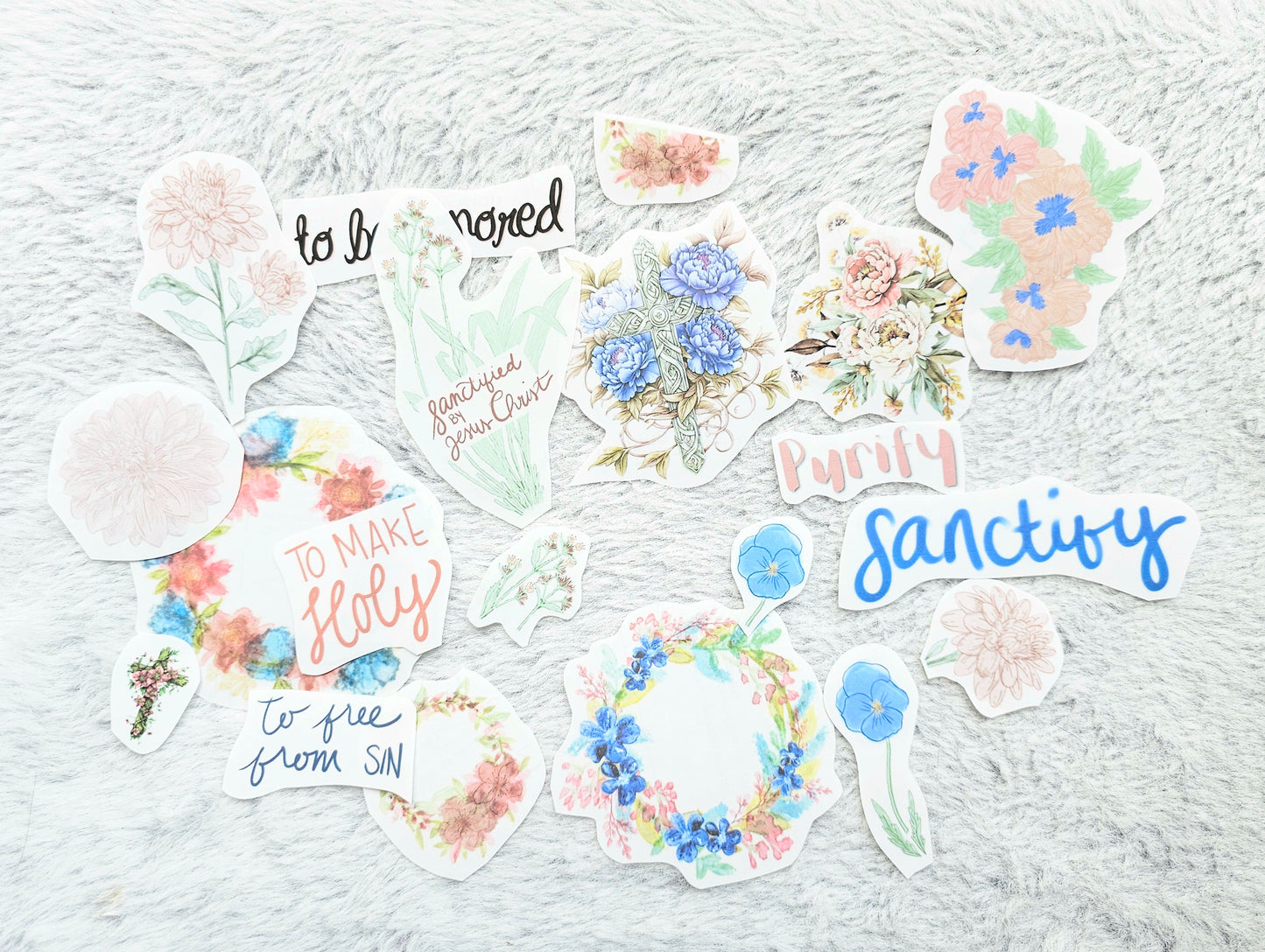 I Am Sanctified Bible Journaling Sticker set
