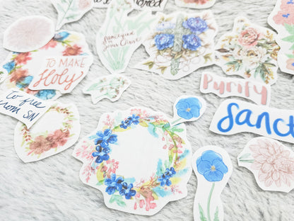 I Am Sanctified Bible Journaling Sticker set