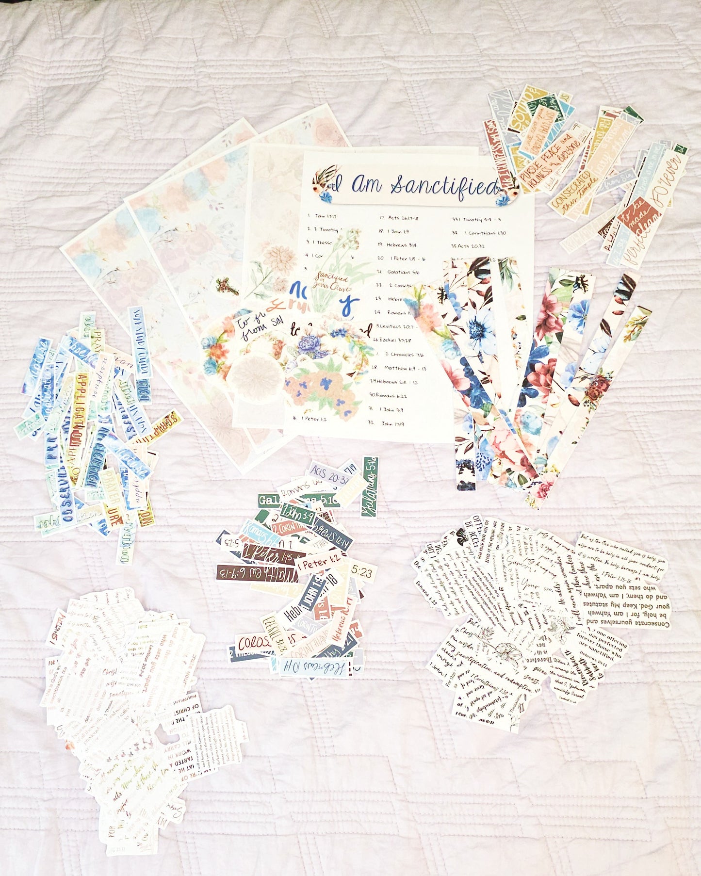 I Am Sanctified Bible Journaling Sticker set