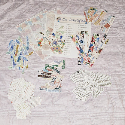 I Am Sanctified Bible Journaling Sticker set