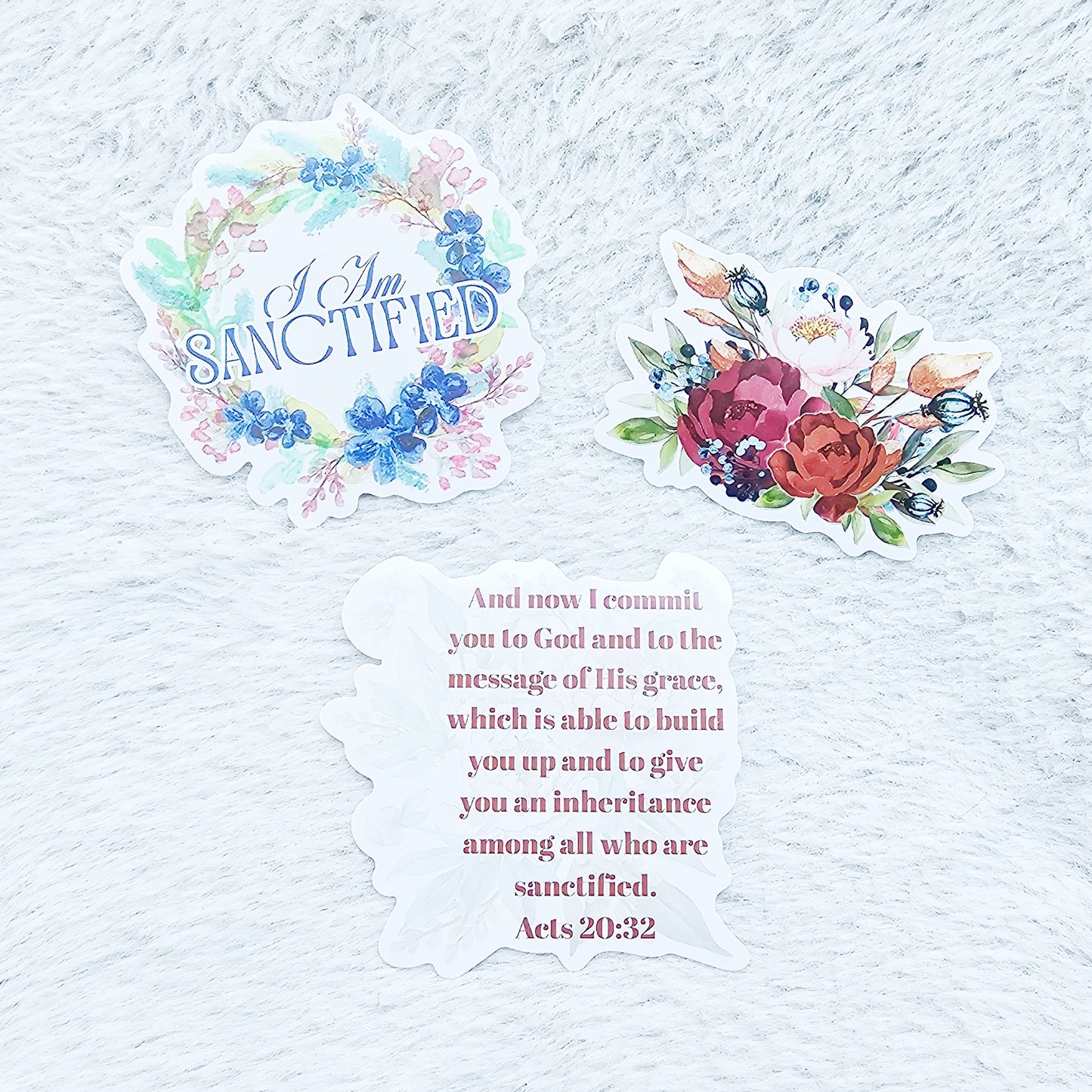 I Am Sanctified Vinyl Stickers - 3 pack