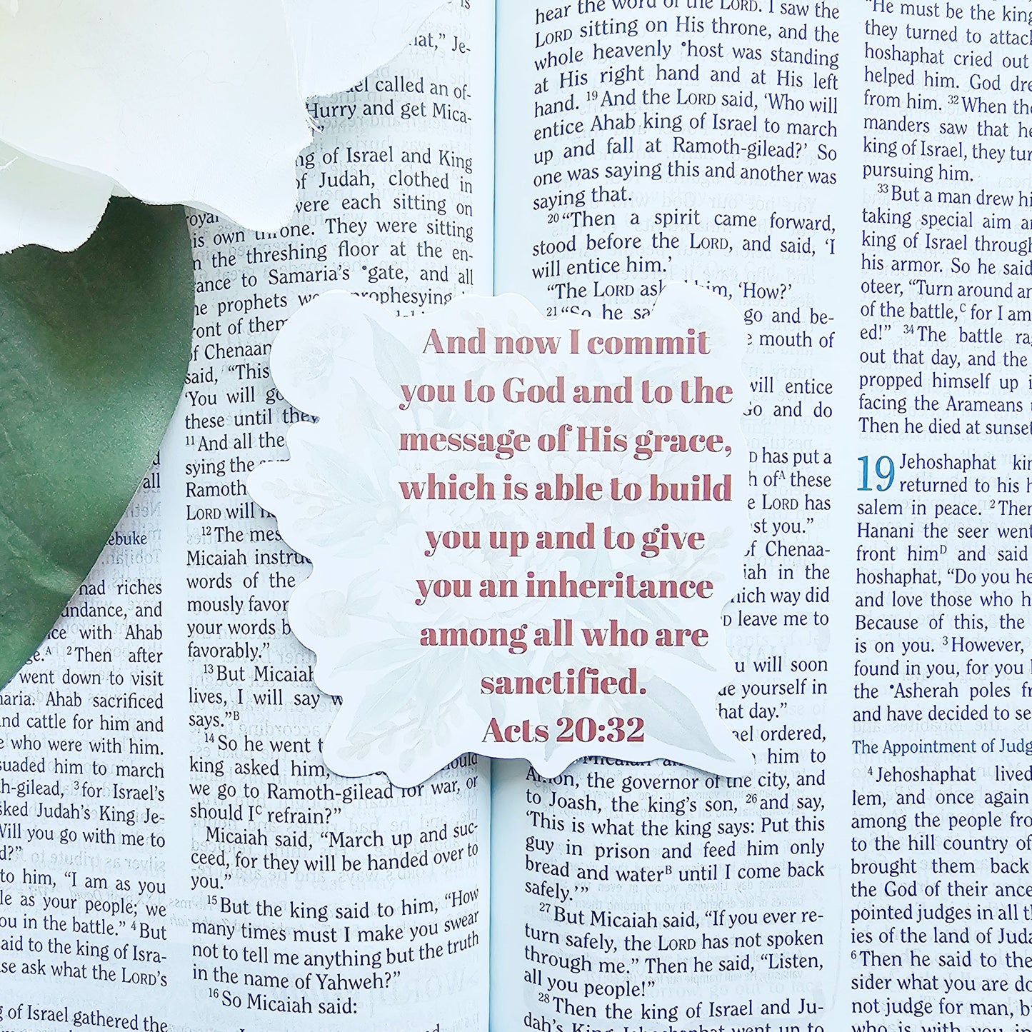 Acts 20:32 Bible verse Waterproof Vinyl Sticker