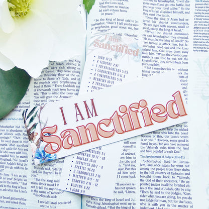 I Am Sanctified Bookmark for bible study