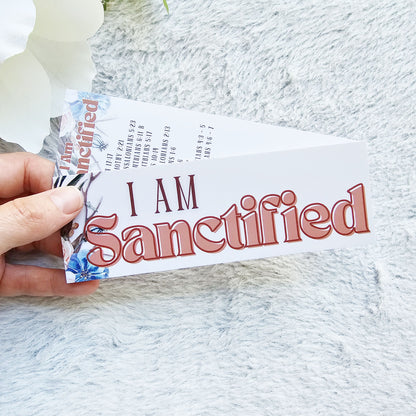I Am Sanctified Bookmark for bible study