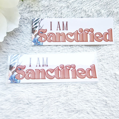 I Am Sanctified Bookmark for bible study