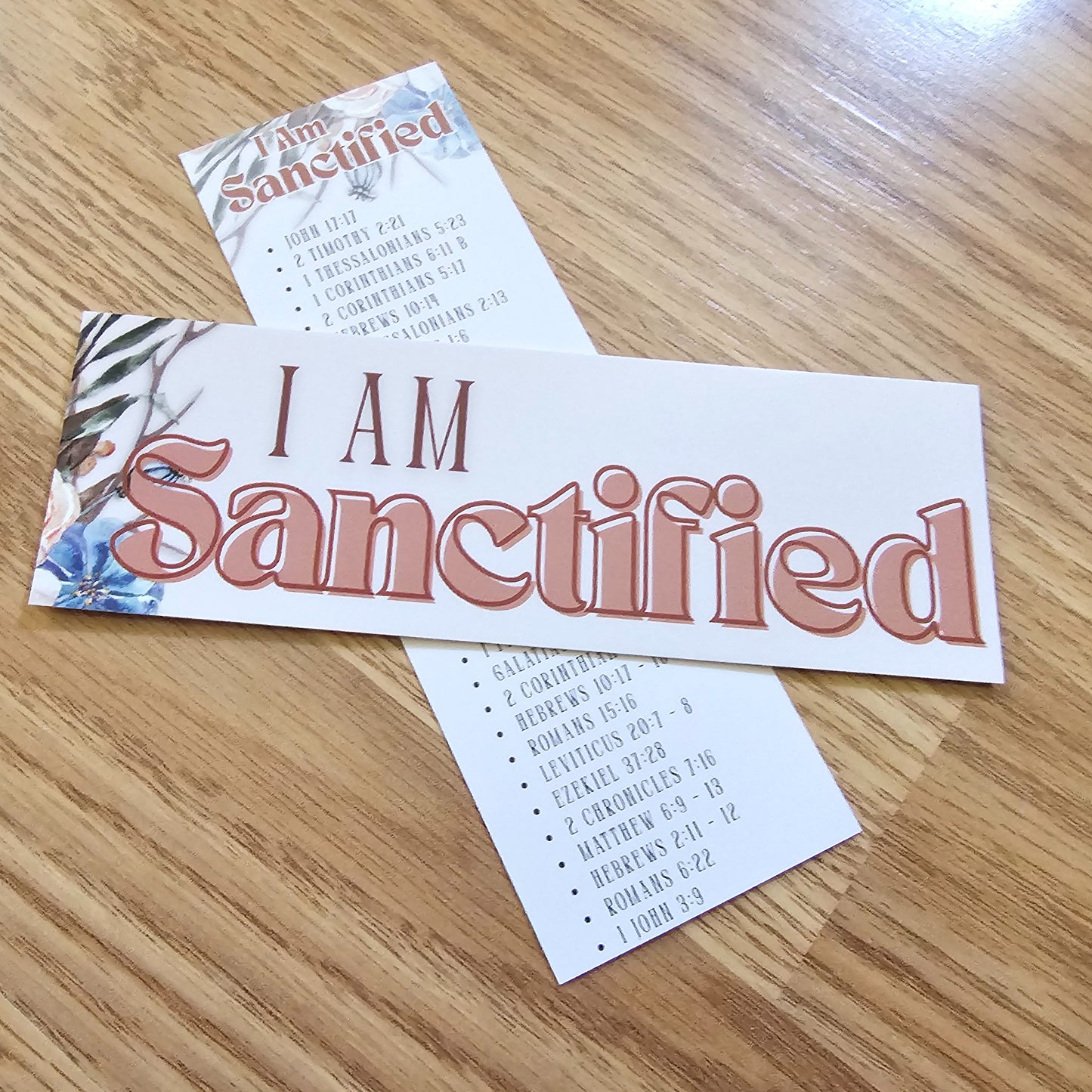 I Am Sanctified Bookmark for bible study