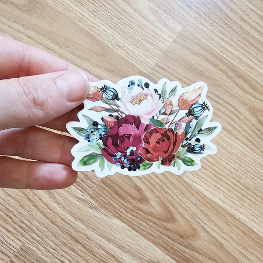 I Am Sanctified Floral Vinyl Sticker