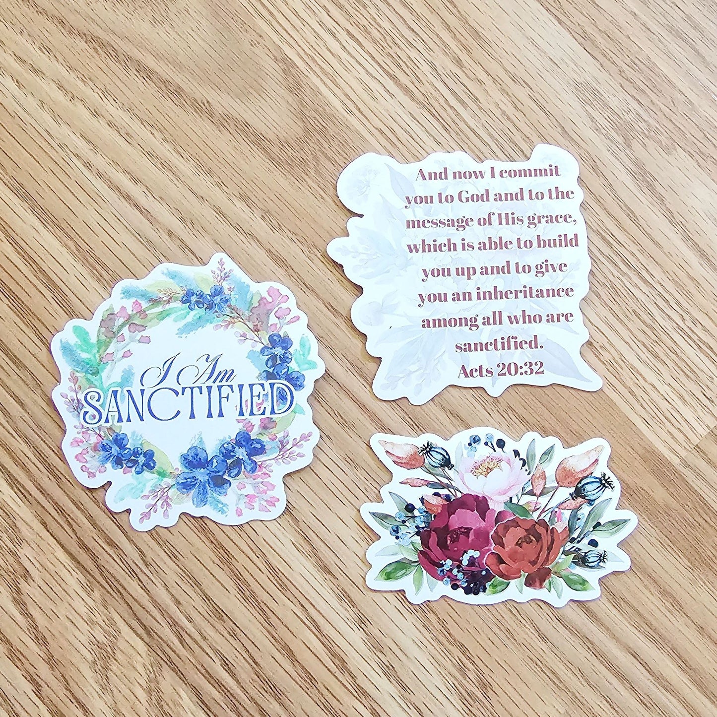 I Am Sanctified Vinyl Stickers - 3 pack