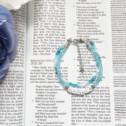 Chosen Blue and Silver beaded bracelet