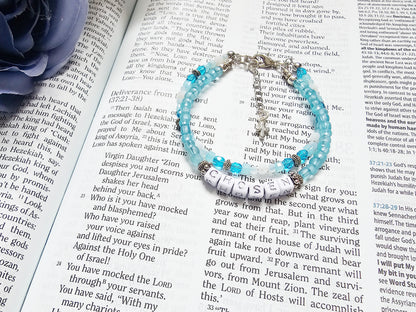 Chosen Blue and Silver beaded bracelet